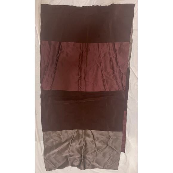 Mark Snider 100% Silk Scarf - Shades of Brown - Made in U.S.A - 24" x 92" - Picture 2 of 6